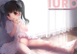  artist_name babydoll barefoot black_hair brown_eyes feet iuro lingerie loli pussy toes twintails uncensored underwear  rating:Explicit score:161 user:LepusViridis