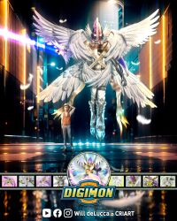 2boys angel angel_boy armor cosplay digimon digimon_(creature) hat holyangemon multiple_boys realistic takaishi_takeru takaishi_takeru_(cosplay)