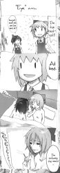  2girls 4koma aftersex asachun bed cigarette cirno comic english_text female_focus greyscale hakurei_reimu hard-translated highres monochrome multiple_girls aged_up ruined_for_marriage smoking tears embodiment_of_scarlet_devil third-party_edit touhou translated yuri |_|  rating:Questionable score:30 user:danbooru