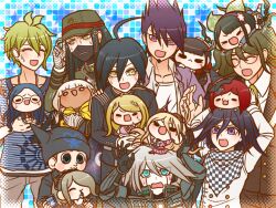  6+boys 6+girls :&lt; :3 ^_^ ahoge akamatsu_kaede amami_rantaro android arm_belt arm_up bandaged_hand bandages barbed_wire bead_bracelet bead_necklace beads beanie belt belt_buckle black-framed_eyewear black_belt black_choker black_eyes black_footwear black_gloves black_hair black_hat black_jacket black_mask black_sclera blazer blonde_hair blue_background blue_bow blue_bowtie blue_eyes blue_gemstone blue_hair blue_serafuku blue_shirt blue_skirt blunt_ends blush_stickers bob_cut boots bow bowtie bra bracelet breasts brown-framed_eyewear brown_footwear brown_hair brown_jacket brown_pants brown_suit buckle buttons chabashira_tenko chain chain_necklace checkered_clothes checkered_scarf chibi chibi_on_head chibi_on_shoulder choker closed_eyes closed_mouth coat coat_partially_removed coattails collarbone collared_jacket collared_shirt colored_sclera colored_tips covered_mouth cowboy_shot danganronpa_(series) danganronpa_v3:_killing_harmony dark-skinned_female dark_skin double-breasted ear_piercing earrings eating everyone eyelashes fingerless_gloves floral_print formal fortissimo frilled_sleeves frills frown furrowed_brow gakuran gem gem_hair_ornament glasses gloves goggles goggles_on_head gokuhara_gonta green_bow green_hair green_hat green_jacket green_necktie grey_hairband grid_background hair_between_eyes hair_bow hair_ornament hair_over_one_eye hair_over_shoulder hair_scrunchie hairband hand_on_another&#039;s_head hand_on_another&#039;s_hip hand_on_another&#039;s_shoulder hand_on_headwear happy harukawa_maki hat hat_belt high_collar holding holding_chibi holding_utensil hood hood_down hooded_coat horned_hat hoshi_ryoma iruma_miu jacket jewelry k1-b0 knee_boots kneehighs lace-trimmed_hairband lace_trim lapels large_breasts layered_sleeves leather leather_jacket light_blush long_hair long_sleeves looking_at_another low_twintails lying mask medium_hair messy_hair miniskirt mole mole_under_eye mole_under_mouth momota_kaito motion_lines mouth_mask multicolored_buttons multicolored_hair multiple_belts multiple_boys multiple_girls multiple_hair_bows multiple_piercings musical_note musical_note_hair_ornament necklace necktie nervous nervous_smile nervous_sweating notched_lapels oma_kokichi on_head on_stomach open_clothes open_jacket open_mouth orange_bow orange_bowtie orange_necktie pale_skin pants peaked_cap pectoral_cleavage pectorals pendant piercing pink_serafuku pink_shirt pink_skirt pink_vest pinstripe_jacket pinstripe_pattern pinstripe_sleeves pleated_skirt pocket_watch pointing purple_coat purple_eyes purple_hair purple_hairband red_belt red_hair red_scrunchie red_shirt red_skirt ring round_eyewear saihara_shuichi sailor_collar scarf school_uniform scrunchie serafuku shell shell_necklace shinguji_korekiyo shirogane_tsumugi shirt shoes simple_background skirt skirt_set sleeves_past_wrists smile socks solid_oval_eyes spiked_hair standing star_(symbol) starry_background striped_clothes striped_shirt stud_earrings suit sweat sweatdrop thick_eyebrows thigh_belt thigh_strap tojo_kirumi twintails two-tone_scarf underwear unmoving_pattern upper_body utensil_in_mouth v-neck v-shaped_eyebrows very_long_hair vest watch wavy_mouth white_belt white_bow white_bra white_bracelet white_eyes white_hair white_jacket white_sailor_collar white_scarf white_shirt white_socks white_undershirt wide_sleeves witch_hat yellow_eyes yellow_raincoat yonaga_angie yumaru_(marumarumaru) yumeno_himiko zipper zipper_pull_tab 