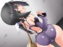 1boy 1girl artist_request ass black_hair blush brown_eyes cameltoe collar crying fate/kaleid_liner_prisma_illya fate_(series) huge_ass leash leotard loli long_hair looking_away miyu_edelfelt open_mouth purple_leotard purple_outfit shiny_skin skin_tight source_request striped tears wide_hips yellow_eyes rating:Questionable score:117 user:DarthDaniel96