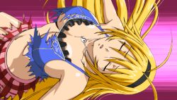  00s blonde_hair breasts chousen_(ikkitousen) closed_eyes ikkitousen ikkitousen_eloquent_fist lowres torn_clothes  rating:Questionable score:18 user:karnrin