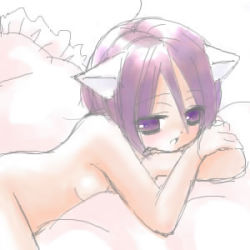  00s animal_ears bleach cat cat_ears kuchiki_rukia lowres nude purple_eyes  rating:Questionable score:7 user:Cokuruscana