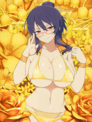 10s 1girl breasts cleavage glasses large_breasts senran_kagura solo rin_(senran_kagura) underboob rating:Questionable score:15 user:perv-super