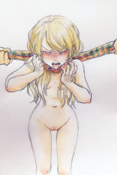 1boy 1girl artist_request asphyxiation bdsm blonde_hair blush breasts garrote highres loli nude pov pussy scarf small_breasts strangling tagme thigh_gap rating:Explicit score:44 user:nazumi