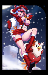  blue_eyes blush boots breasts christmas cleavage crop_top delibird framed skyla_(pokemon) hat highres jacket large_breasts midori_aoi midriff panties pixiv_sample pokemon pokemon_(game) pokemon_bw red_hair resized santa_costume shorts sideboob striped striped_panties suspenders unbuttoned underboob underwear upskirt  rating:Questionable score:17 user:Princess_of_Hoenn