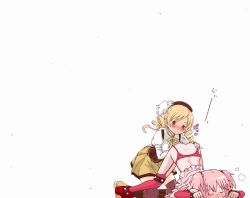 10s 2girls arm_warmers ass babydoll blonde_hair blush boots breasts breath collar corset dimples_of_venus drill_hair female_pervert fingerless_gloves garter_belt garter_straps gloves grey_legwear kaname_madoka large_breasts lingerie magical_girl mahou_shoujo_madoka_magica mahou_shoujo_madoka_magica_(anime) multiple_girls official_style pervert pink_hair red_legwear skirt teri_terio thighhighs tomoe_mami translated twin_drills twintails underwear you_gonna_get_raped yuri zettai_ryouiki rating:Questionable score:55 user:danbooru