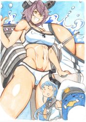  10s 1boy 2girls admiral_(kancolle) bad_id bad_pixiv_id bikini bird blue_eyes blue_hair breast_envy breasts cameltoe caracol covered_erect_nipples elbow_gloves eyepatch gloves gradient_background headgear kantai_collection long_hair medium_breasts multiple_girls necktie non-human_admiral_(kancolle) penguin purple_hair samidare_(kancolle) school_uniform smile swimsuit tenryuu_(kancolle) toned very_long_hair water yellow_eyes  rating:Questionable score:29 user:YokoLover