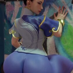  1girl animated ass ass_focus ass_shake audible_music brown_hair capcom chun-li dancing kishi3d music sound street_fighter street_fighter_6 tagme thick_thighs thighs third-party_edit tight_clothes twerking video  rating:Questionable score:187 user:ImmaBBTman