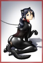 1girl anal anal_tail animal_ears bdsm butt_plug collar corset fake_tail gimpsuit leash looking_at_viewer momoshi pet_play sex_toy slave solo tagme tail rating:Questionable score:45 user:TheWalkingMan