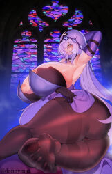  1girl absurdres areola_slip ass black_swan_(honkai:_star_rail) breasts cameltoe curvy feet highres honkai:_star_rail honkai_(series) huge_ass huge_breasts light_smile long_hair looking_at_viewer pantyhose soles solo steam thick_thighs thighs toes veil  rating:Questionable score:20 user:ssfl