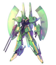  absurdres arm_mounted_weapon beam_cannon cable commentary_request glowing glowing_eye gundam highres lens_flare machinery mecha mobile_suit no_humans one-eyed original palace_athene radio_antenna redesign ringobatake robot science_fiction shield zeta_gundam 