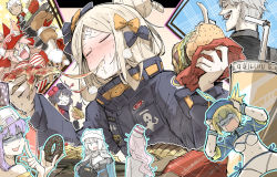  2boys 6+girls abigail_williams_(fate) abigail_williams_(traveling_outfit)_(fate) animal_ears archer_(fate) artoria_pendragon_(fate) bandaid bandaid_on_face bandaid_on_forehead baseball_cap bb_(fate) bb_(fate)_(all) bb_(swimsuit_mooncancer)_(fate) bb_(swimsuit_mooncancer)_(first_ascension)_(fate) belt black_bow black_jacket blonde_hair blush bow breasts burger cat_ears closed_eyes crossed_bandaids cup dark-skinned_male dark_skin disposable_cup dobrynya_nikitich_(fate) doughnut eating facial_hair fate/grand_order fate/stay_night fate_(series) food forehead fox_ears garrison_cap grey_hair hair_bow hair_bun hair_ornament hat jacket james_moriarty_(archer)_(fate) james_moriarty_(gray_collar)_(fate) kankan33333 katsushika_hokusai_(fate) koyanskaya_(foreigner)_(first_ascension)_(fate) long_hair long_sleeves looking_at_viewer medium_breasts multiple_bows multiple_boys multiple_girls mustache mysterious_heroine_x_(fate) mysterious_heroine_xx_(fate) old old_man open_mouth orange_belt orange_bow parted_bangs pink_hair pizza polka_dot polka_dot_bow ponytail purple_eyes purple_hair short_hair small_breasts smile van_gogh_(fate) very_long_hair visor_cap white_hair white_headwear yellow_eyes  rating:Sensitive score:28 user:danbooru