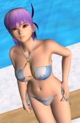 3d ayane_(doa) breasts dead_or_alive large_breasts lowres official_art purple_hair swimsuit tecmo rating:Questionable score:17 user:jojosstand