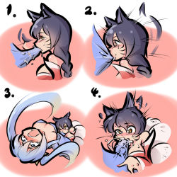 ! !! 2girls :3 @_@ ahegao ahri_(league_of_legends) animal_ears aqua_hair bare_shoulders black_hair blue_eyes blush braid breasts bulge cheek_bulge cleavage comic cum cum_in_mouth drooling ejaculation erection erection_under_clothes fellatio fellatio_over_clothes fox_ears fox_tail futa_with_female futanari hands_on_own_face head_back head_thrown_back heart highres large_breasts league_of_legends long_hair motion_blur multiple_girls nanquan_zhanglang no_panties one_eye_closed open_mouth oral ponytail sona_(league_of_legends) standing surprised tail tears trembling twintails yellow_eyes rating:Explicit score:137 user:Qwertyuiop999