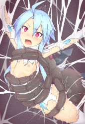 10s 1girl ahoge arms_up bestiality blanc_(neptunia) blue_hair blush breasts bug crying cum cum_in_pussy flat_chest held_up highres mingaru neptune_(series) nipples open_mouth rape red_eyes restrained sex short_hair_with_long_locks silk small_breasts solo solo_focus spider spider_web symbol-shaped_pupils white_heart_(neptunia) rating:Explicit score:240 user:spiderfan