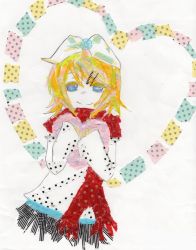  absurdres blonde_hair blue_eyes collage highres kagamine_rin muu traditional_media vocaloid  rating:Sensitive score:2 user:NazoNazo