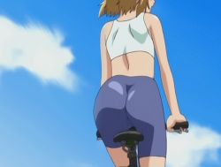 00s 1boy androgynous animated animated_gif anime_screenshot ass bicycle bike_shorts blonde_hair boku_no_pico crop_top from_behind jiggle pico_(boku_no_pico) screencap shirt short_hair shota skin_tight stitched third-party_edit trap white_shirt rating:Questionable score:218 user:slippymofo