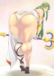artist_request ass bad_proportions bent_over curvy foreshortening green_eyes green_hair high_heels huge_ass image_sample jewelry kid_icarus looking_at_viewer looking_back lots_of_jewelry marunav nintendo palutena pixiv_sample resized shoes staff thick_thighs thighhighs thighs rating:Questionable score:76 user:Juni221