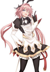  1boy akatsuki_ikki astolfo_(fate) astolfo_(saber)_(fate) astolfo_(saber)_(third_ascension)_(fate) black_bow black_bowtie black_dress black_gloves black_ribbon black_thighhighs blush bow bowtie buttons dress fang fate/grand_order fate_(series) gloves hair_between_eyes hair_bow hair_intakes hair_ribbon hand_on_own_hip index_finger_raised juliet_sleeves layered_skirt long_hair long_sleeves looking_at_viewer low_twintails male_focus multicolored_hair one_eye_closed open_mouth pink_hair puffy_sleeves purple_eyes ribbon skirt smile solo streaked_hair thighhighs trap twintails white_hair white_skirt wide_sleeves wing_collar  rating:Sensitive score:7 user:danbooru