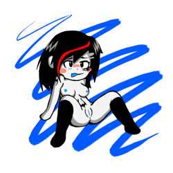 blue_nipples chibi colored_nipples colored_skin cpt.tester_works elora_(cpt.tester) highres kneehighs legs on_floor simple_background sitting socks tagme tattoo tongue tongue_out white_skin rating:Explicit score:2 user:ToasterWorks