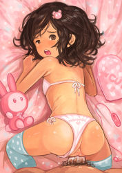 1boy 1girl age_difference ass blush bra clothed_female_nude_male clothed_sex clothing_aside cum cum_in_pussy doggystyle flat_chest from_behind hetero loli looking_at_viewer looking_back mokopekko nude original panties panties_aside penis pov pussy sex sex_from_behind sex_toy side-tie_panties stuffed_animal stuffed_toy tears thighhighs top-down_bottom-up uncensored underwear vaginal vibrator wavy_hair rating:Explicit score:514 user:loli_prime