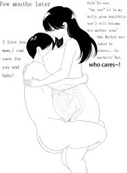  absurdres black_hair breasts cheating_(relationship) furry highres huge_breasts mother_and_son pregnant unbirthing  rating:Explicit score:15 user:sunnymarvell