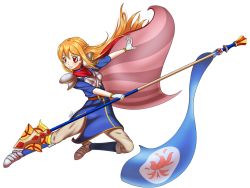   cape chikage orange_hair polearm red_eyes south-chan spear thenameisnoname weapon  rating:Sensitive score:1 user:nodynody