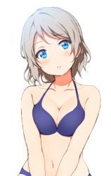  10s 1girl bad_id bad_pixiv_id bikini blue_eyes blush breasts brown_hair icehotmilktea looking_at_viewer love_live! love_live!_sunshine!! navel open_mouth short_hair simple_background sketch solo swimsuit upper_body watanabe_you white_background  rating:Sensitive score:29 user:danbooru