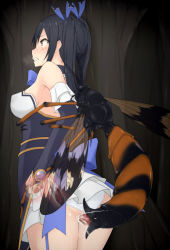 10s 1girl ass bare_shoulders bestiality black_hair blush breasts breath bug censored choker clenched_teeth clothed_sex clothing_aside cowboy_shot cum cum_in_pussy detached_sleeves dress forced from_behind garter_straps hair_ornament hair_ribbon heavy_breathing interspecies long_hair mingaru monster neptune_(series) noire_(neptunia) panties panties_aside pantyshot penis profile rape red_eyes restrained ribbon sex shiny_skin sideboob skirt solo standing sweat teeth thighs tree twintails underwear uterus vaginal wasp white_panties x-ray rating:Explicit score:208 user:armorcrystal