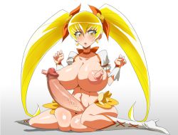  10s 1futa blonde_hair blush breasts censored covered_erect_nipples cure_sunshine earrings erection full_body futanari gradient_background hair_ribbon heartcatch_precure! huge_penis jewelry large_breasts long_nipples magical_girl myoudouin_itsuki nipples obui open_mouth penis precure ribbon sitting solo stick_nipples testicles twintails yellow_eyes  rating:Explicit score:85 user:danbooru