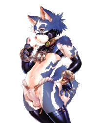  1boy bulge furry furry_male highres male_focus original panties po-ju solo thighhighs underwear  rating:Questionable score:41 user:Po-Ju_Lost_Password