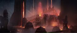 absurdres artist_request cave concept_art epic godzilla:_king_of_the_monsters godzilla_(series) gyser highres lava_gyser lava_waterfall lava monsterverse nature official_art ruins statue temple underground underwater_cave water rating:Sensitive score:5 user:LivingCorpse