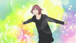  1girl aku_no_hana animated animated_gif lowres nakamura_sawa red_hair screencap short_hair  rating:Sensitive score:23 user:Dickdatduck2