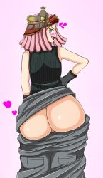 10s 1girl artist_request ass bare_shoulders blush boku_no_hero_academia butt_crack clothes_pull come_hither from_behind gloves hatsume_mei heart helmet highres huge_ass looking_at_viewer looking_back mooning naughty_face open_mouth pants pants_pull pink_hair shiny_skin short_hair smile solo turtleneck rating:Questionable score:70 user:armorcrystal