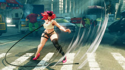  abs highres poison_(final_fight) street_fighter thick_thighs thighs toned  rating:Questionable score:7 user:JisJus