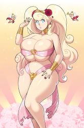 1girl blonde_hair breasts glitter_and_gold huge_breasts nail_polish tagme rating:Questionable score:38 user:Ahegao_lmao