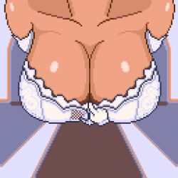 1girl animated animated_gif assisted_exposure bouncing_breasts bra breasts dark_skin head_out_of_frame heart_pasties lace large_breasts lingerie lowres nipples pasties pixel_art raccoon_(potesara) underwear rating:Questionable score:122 user:cheezeit