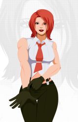  gloves green_pants highres pants red_hair snk suspenders the_king_of_fighters vanessa_(kof)  rating:Sensitive score:2 user:Vanessito