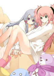  2girls atelier_(series) female_focus green_eyes mana_khemia mana_khemia_(series) multiple_girls pamela_ibiss philomel_hartung pink_hair purple_eyes purple_hair twintails two_side_up  rating:Questionable score:6 user:mephidrossxx