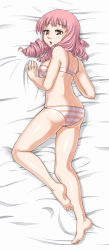 10s 1girl absurdres ass barefoot bra butt_crack dakimakura_(medium) drill_hair feet full_body highres incredibly_absurdres katawa_shoujo lingerie looking_back lying mikado_shiina on_stomach panties pimmy pink_hair propaganda soles solo striped_bra striped_clothes striped_panties toes underwear underwear_only rating:Questionable score:44 user:Deusexcalamus
