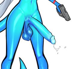 1futa 3sdice animal_penis blue_skin colored_skin completely_nude erection futanari gun holding holding_gun holding_weapon large_penis navel nude original penis red_nails solo stomach tail testicles weapon white_background rating:Explicit score:7 user:danbooru