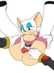  blue_eyes elbow_gloves gloves legs_up pussy rouge_the_bat sega shadow_the_hedgehog sonic_(series) spread_legs spread_pussy  rating:Explicit score:9 user:andrewaovivo