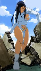 00s china_dress chinese_clothes dress hair_over_one_eye highres ikkitousen kakouen_myousai tagme torn_clothes rating:Questionable score:21 user:memex