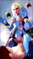  1boy 1girl 3d animated at_gunpoint blonde_hair breasts clothed_female_nude_male cowgirl_position gun hetero lowres metroid metroid_(creature) nintendo nude rape red_hair samus_aran sex shota sound straddling subject06855 tagme torn_clothes vaginal video weapon zero_suit  rating:Explicit score:282 user:frankjaegarisalive