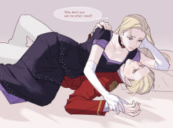  alexia_ashford alfred_ashford blonde_hair capcom mmyaaym resident_evil siblings submission_hold twins wrestling  rating:Sensitive score:41 user:ohXXGODXXWHYXX