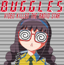 1girl :&lt; @_@ akemi_homura album_cover album_cover_redraw braid cover derivative_work english_text glasses hairband looking_at_viewer mahou_shoujo_madoka_magica mahou_shoujo_madoka_magica_(anime) microphone necktie open_mouth parody portrait red-framed_eyewear shingyouji_tatsuya solo spiral the_buggles triangle_mouth twin_braids upper_body video_killed_the_radio_star rating:Sensitive score:9 user:danbooru