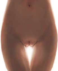 1girl backlighting close-up funakura groin navel nude original pussy simple_background solo thigh_gap thighs uncensored white_background rating:Explicit score:156 user:danbooru