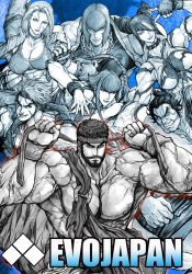  beard cammy_white edmond_honda facial_hair gauntlets hair_over_one_eye han_juri impossible_hair jacket jewelry logo manon_legrand marisa_(street_fighter) muscular muscular_female muscular_male necklace official_alternate_costume partially_colored ryu_(street_fighter) scar scar_on_face street_fighter street_fighter_6 sumo tana_taka_3rder 