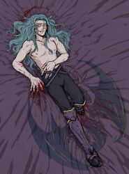 blood fire_emblem fire_emblem:_the_sacred_stones male_focus metodey8_(charbroiled) nintendo no_shirt shirtless_male tagme valter_(fire_emblem)